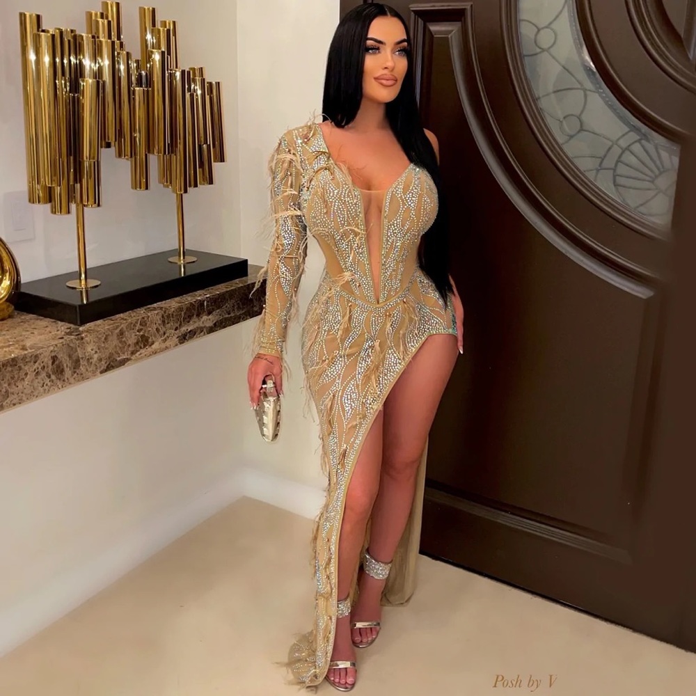 Sequin one sided dress